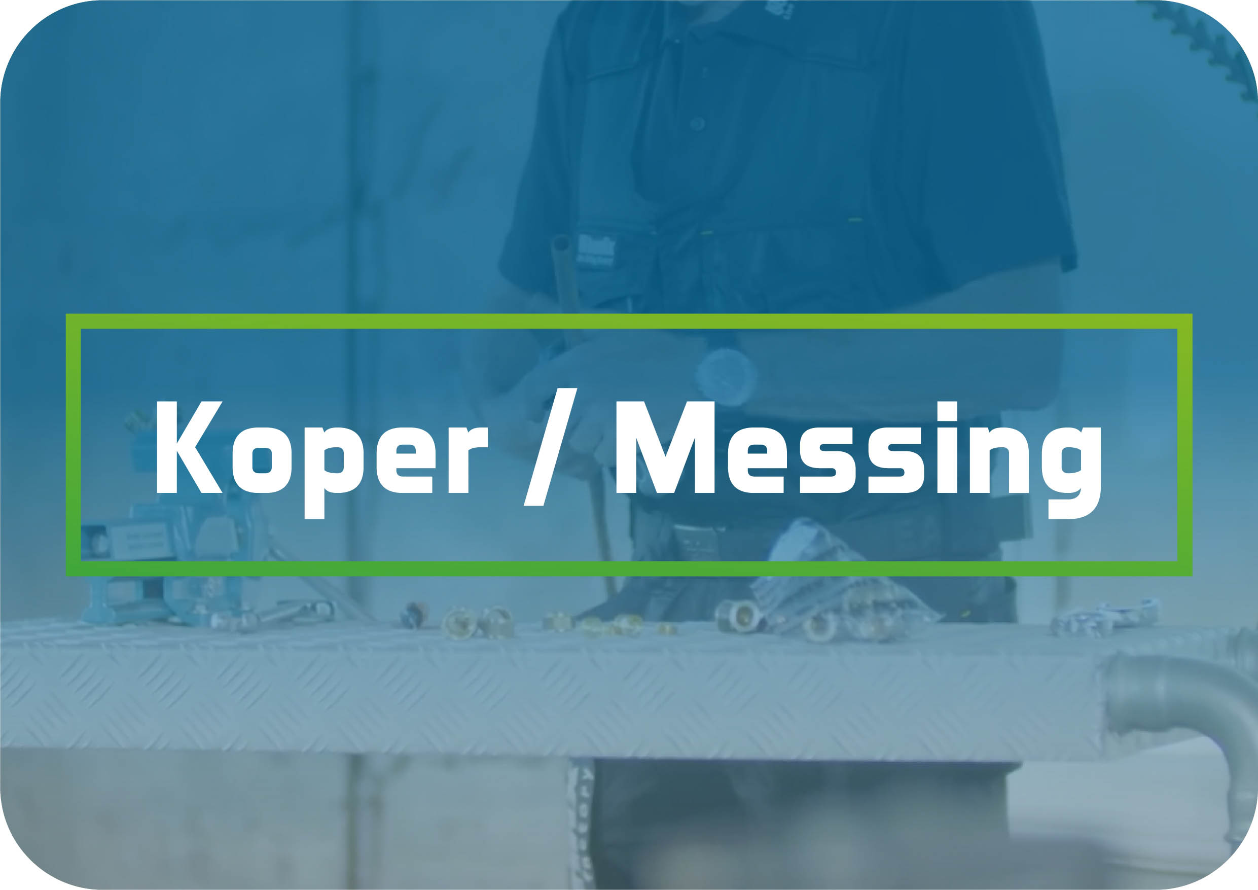 Koperen buizen en messing fittingen