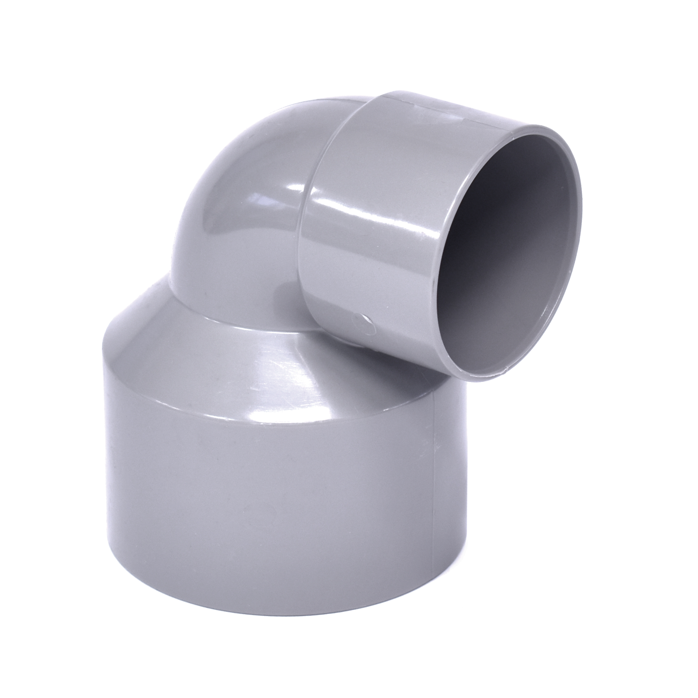 Verloopbocht PVC 90GR, 75 x 50 mm, MxM