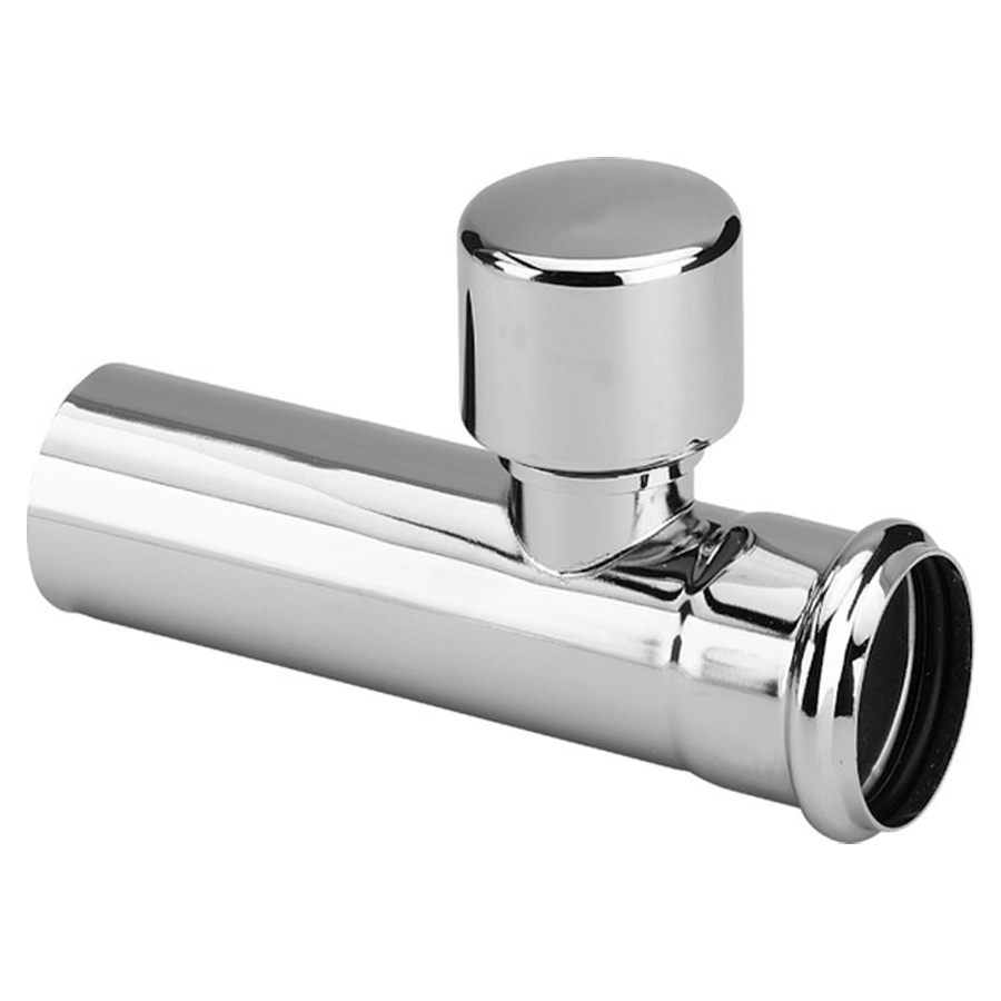 Chromen buis met beluchter 32 mm