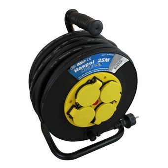 Haspel 25 meter neopreen snoer 3x1,5mm²