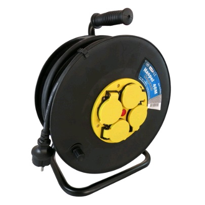 Haspel 40 meter neopreen snoer 3x1,5mm²