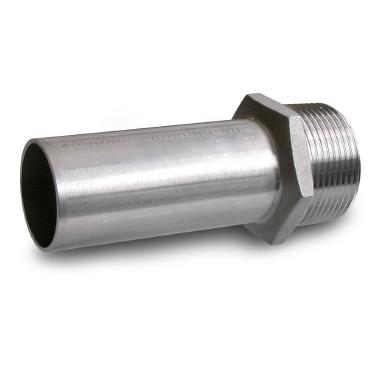 Insteekkoppeling RVS, 1/2" bu x 15 mm