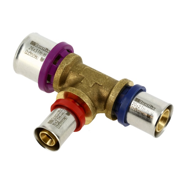 BONFIX Alu-pers Verloop T-stuk 26x16x20