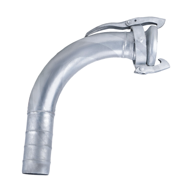 Bocht 90° M-deel 4" met slangtule 4"