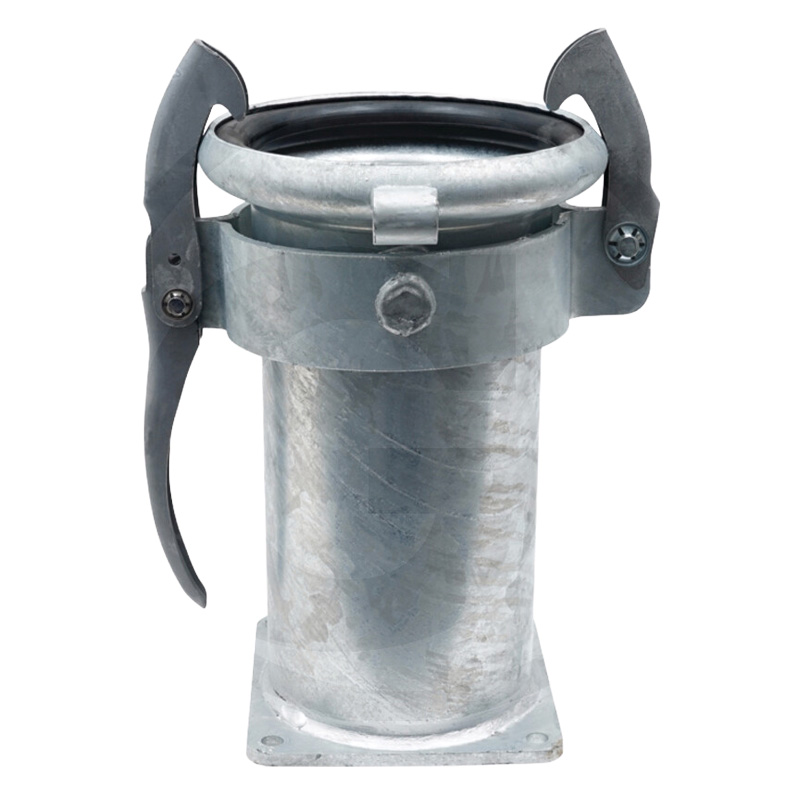 6" M-deel met Oog Lang met Vierkantflens