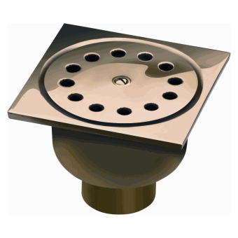 Afvoerput messing 100 x 100 mm, 810