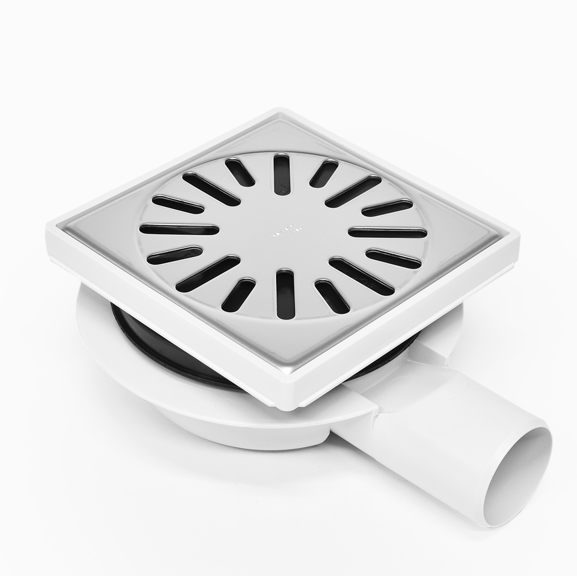 Afvoerput ABS/RVS 150 x 150 mm, 4016