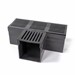 Designgoot 100x100 t-stuk zwart alu