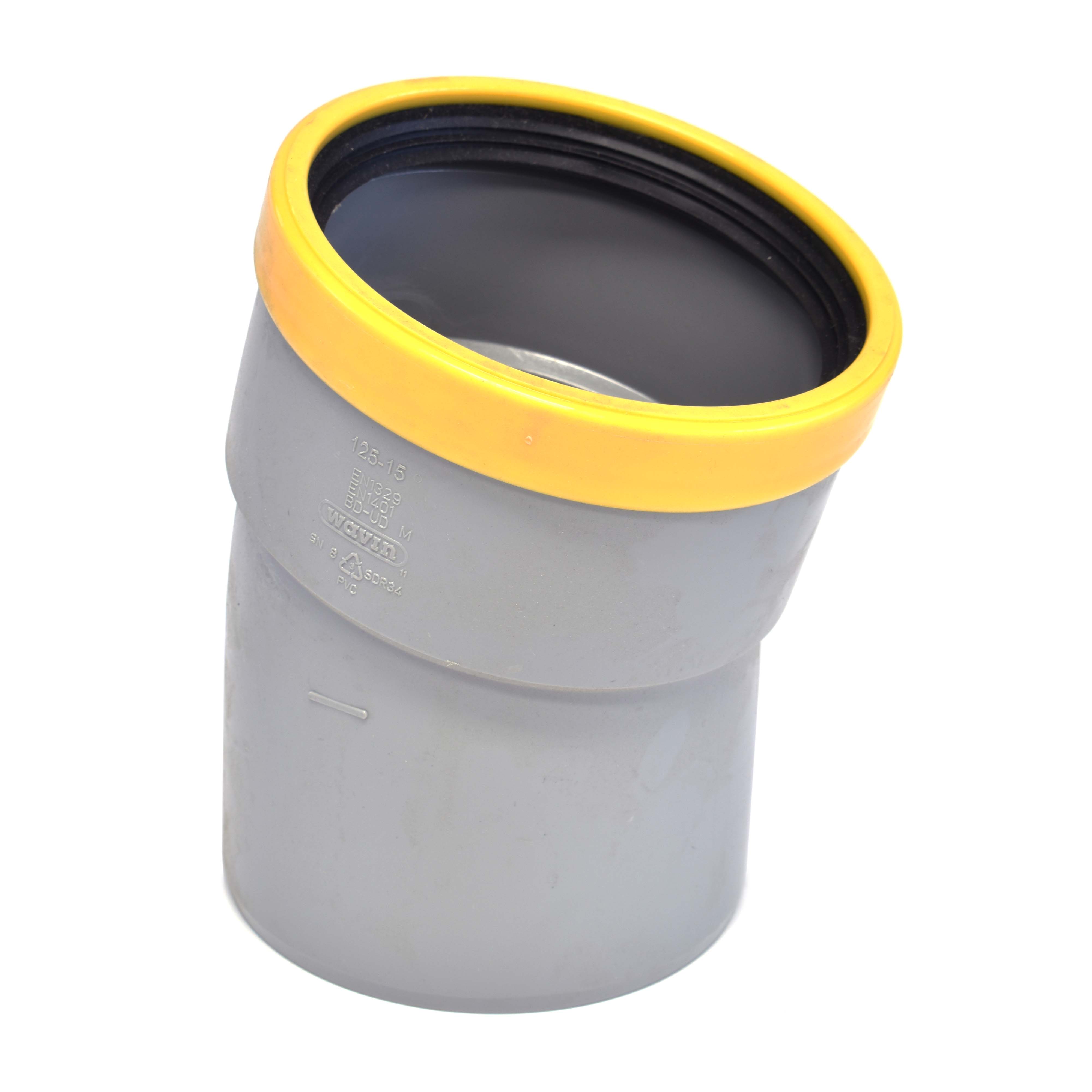 Rioolbocht PVC 15GR, 125 mm, MxS, SN8