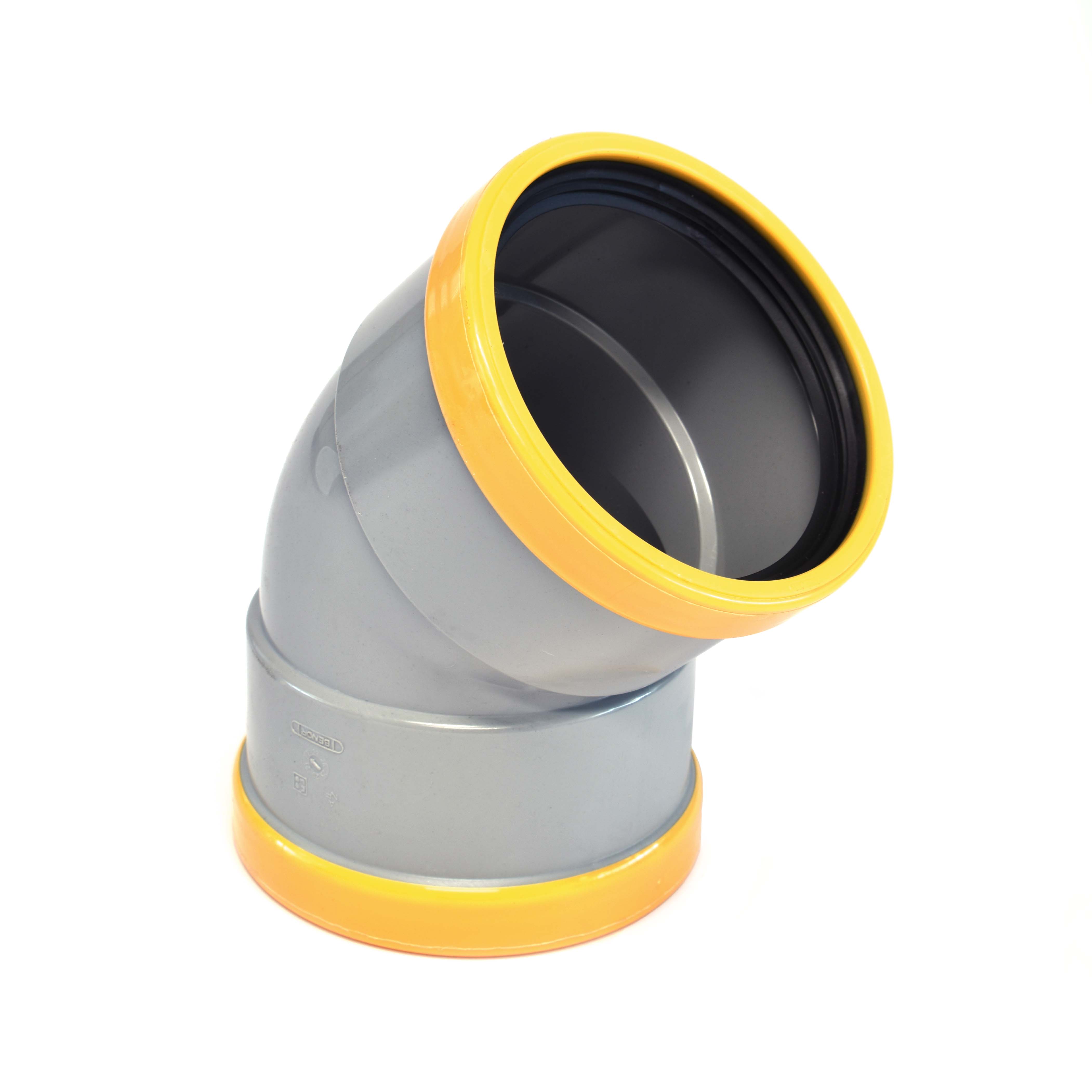 Rioolbocht PVC 45GR, 125 mm, MxM, SN8