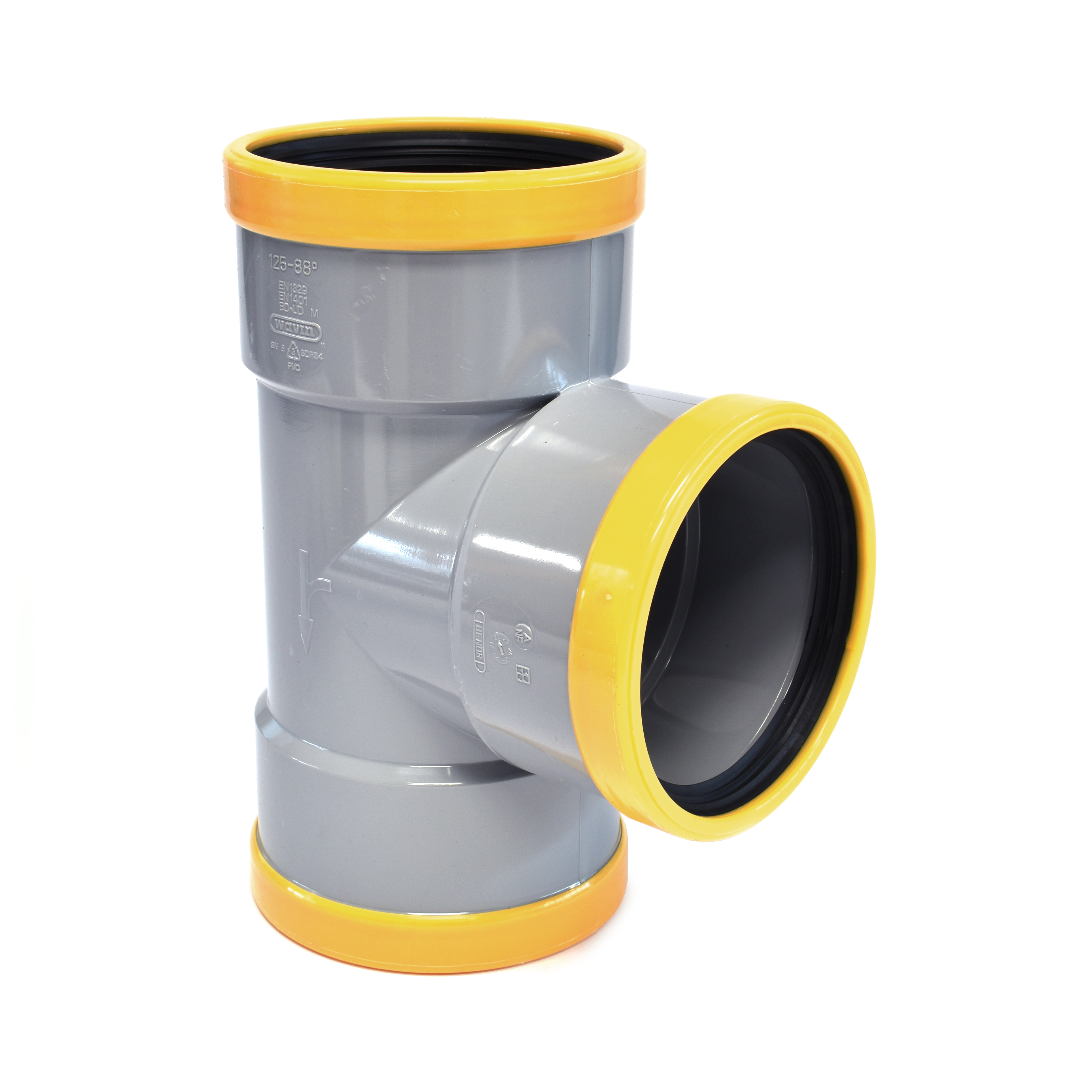 T-stuk PVC 87GR, 125 x 125 x 125 mm, MMS