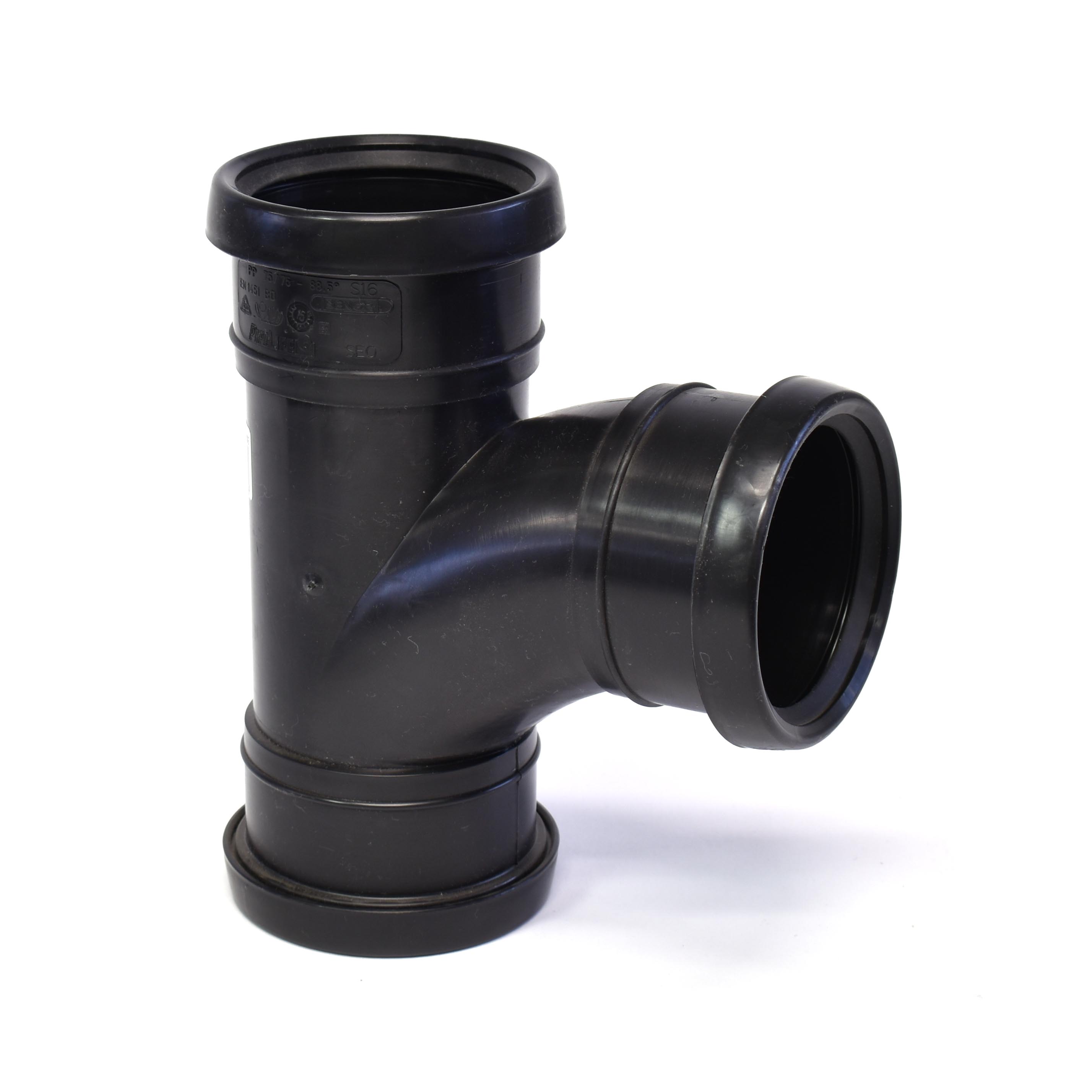 T-stuk PP 88GR, 40 mm, MMM, ZW