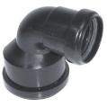 Verloopbocht PP 90°, 75x50 mm, MxM zwart