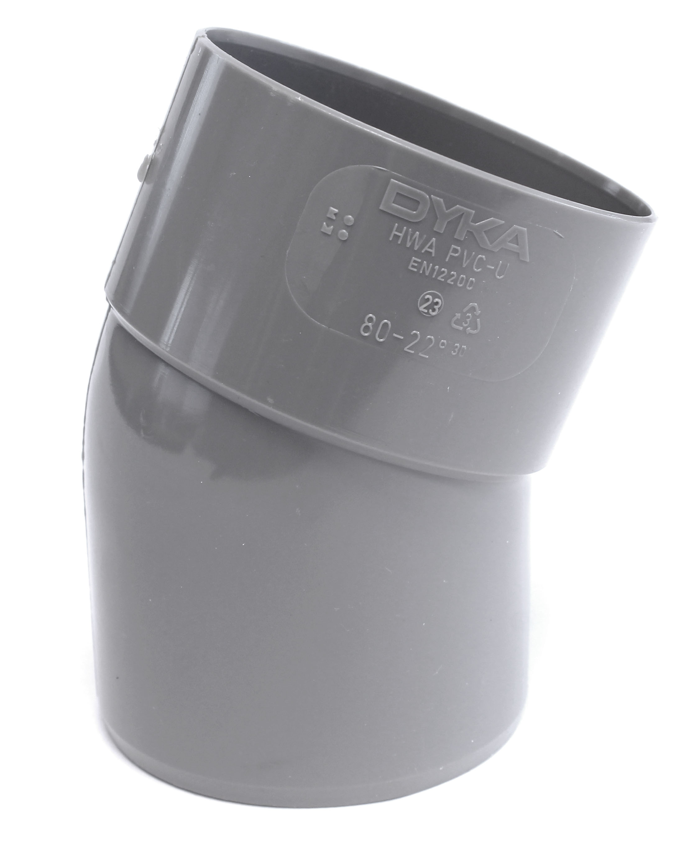 Bocht PVC 22GR, 80 x 80 mm, MxS, GR