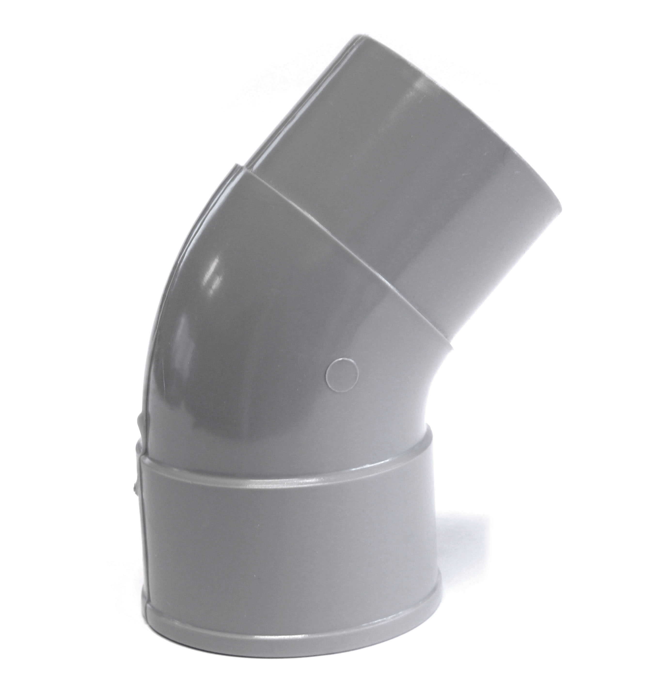 Bocht PVC 45GR, 60 x 60 mm, MxVS, GR
