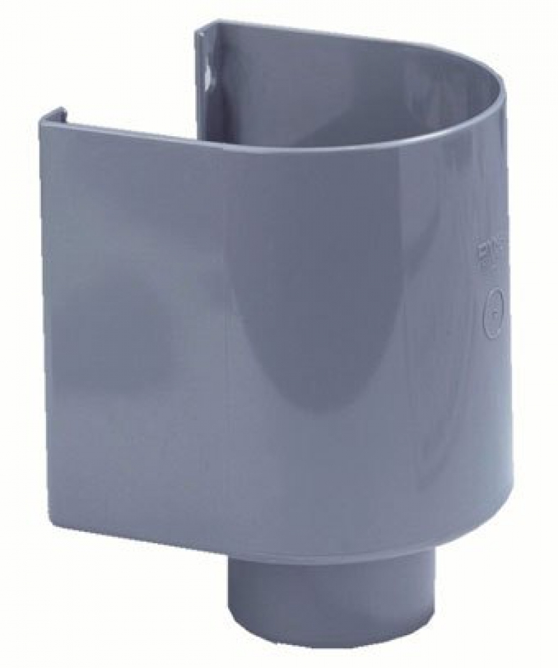 Vergaarbak halfrond PVC 70 mm, grijs