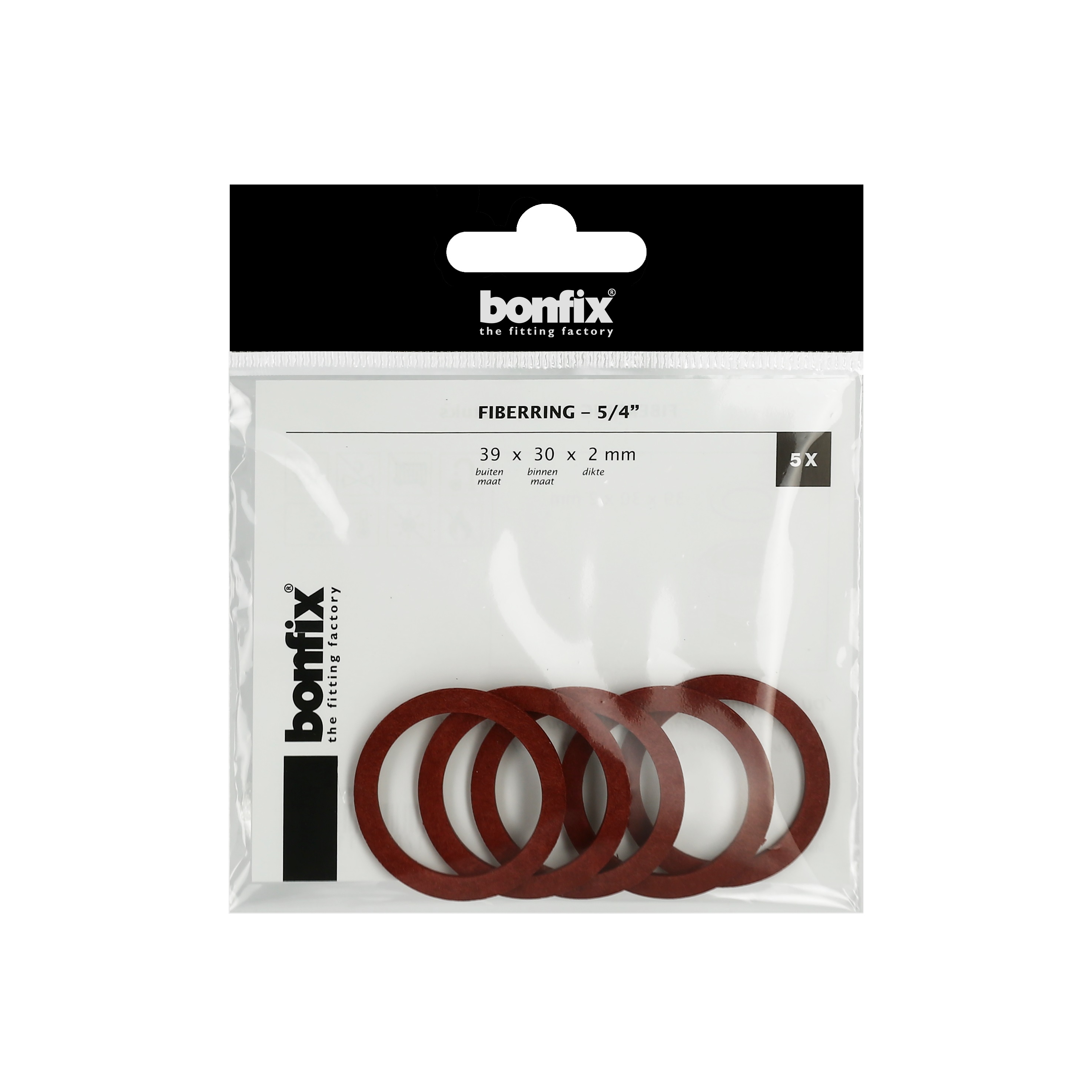 Fiberring 1 1/4", zakje á 5 stuks