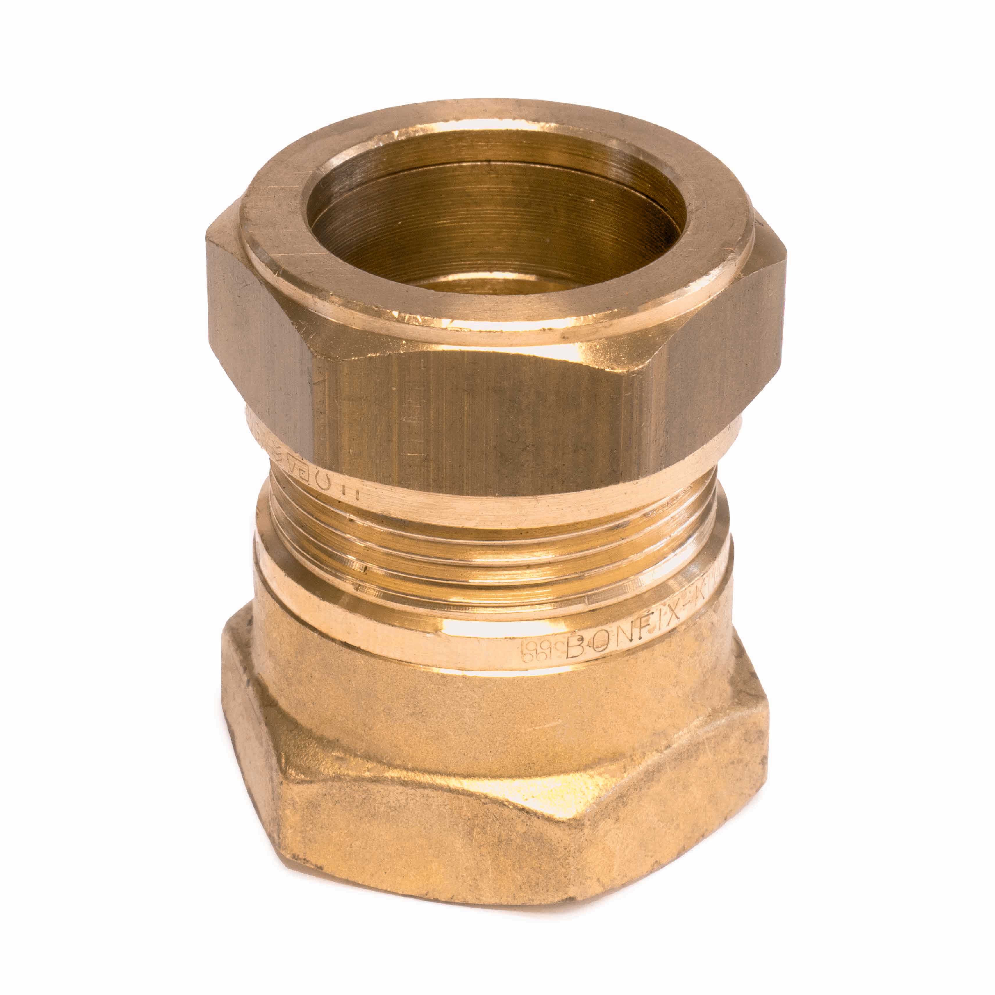 Schroefbus messing, 3/8" bi x 10 mm