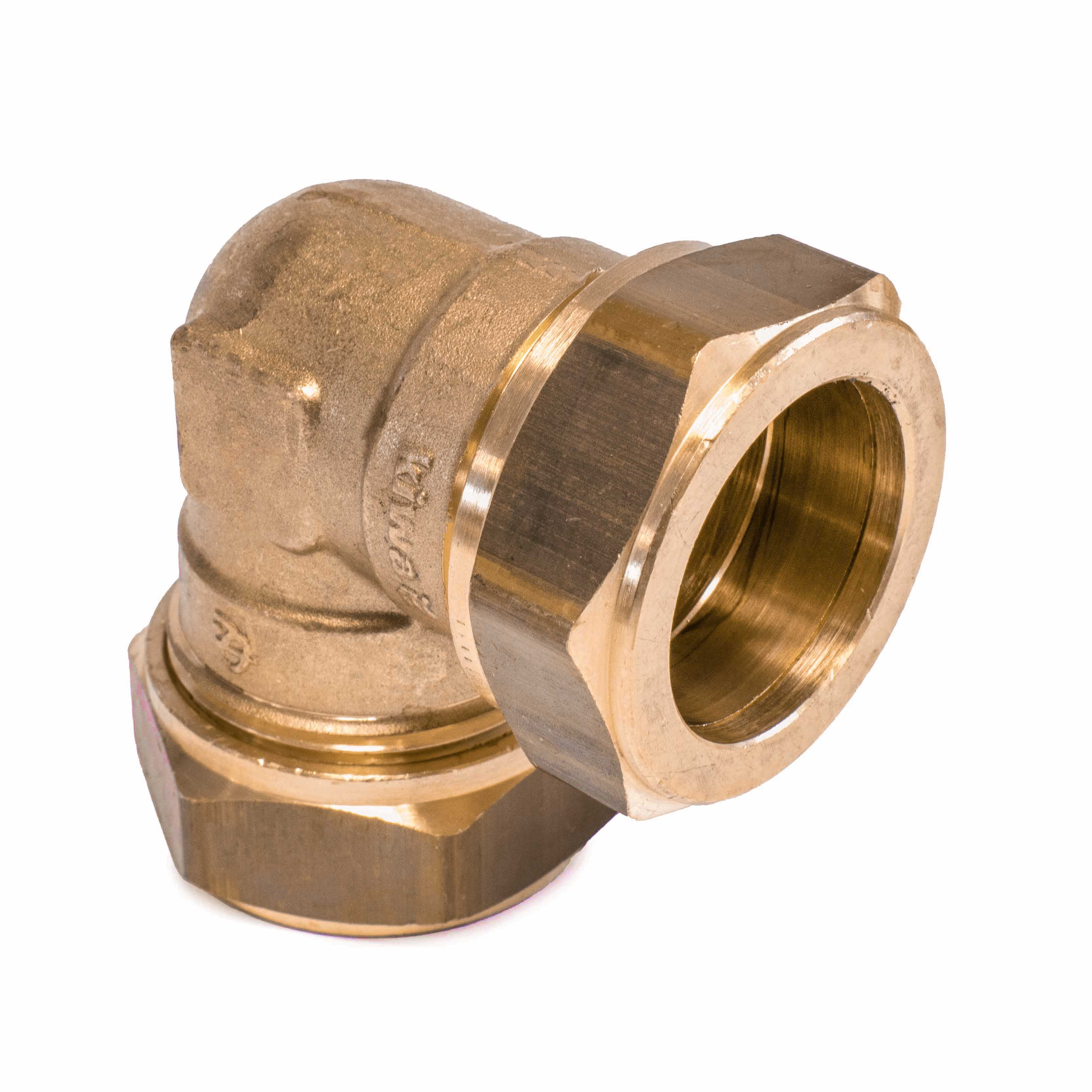 Kniekoppeling messing, 10 x 10 mm