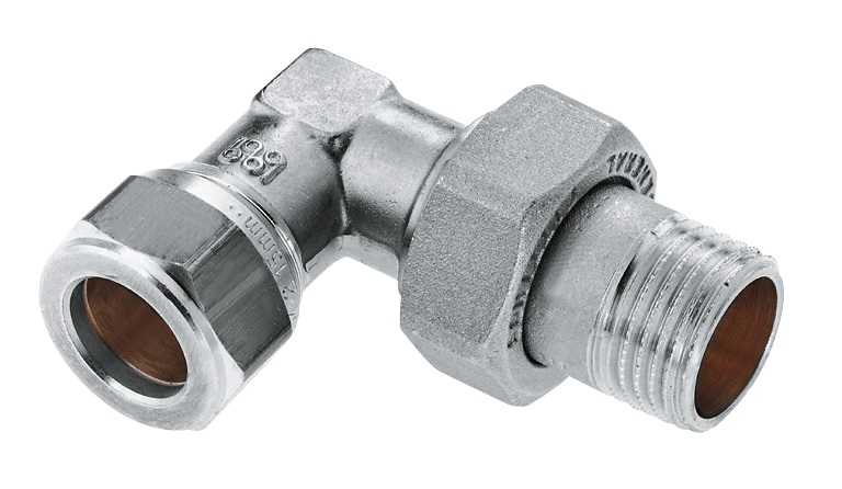 Radiatorkoppeling haaks 1/2" x 15 mm