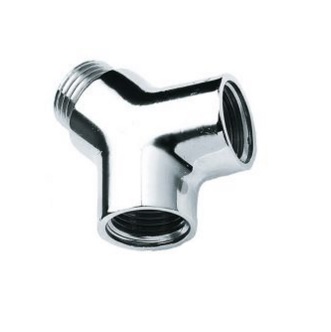 Y-stuk messing, ½" x ½" x ½" verchroomd