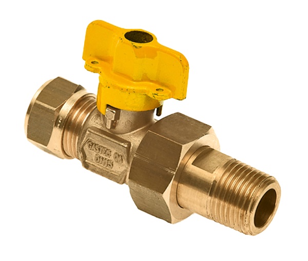 Gaskogelkraan, 15 mm x 1/2" bu