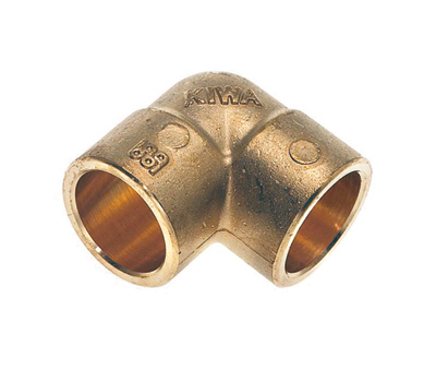 Knie messing, 12 x 12 mm, 2x cap