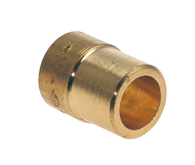 Inschuifsok messing, 15u x 12 mm