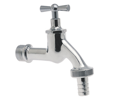 Tapkraan verchroomd, met kruk, ½"