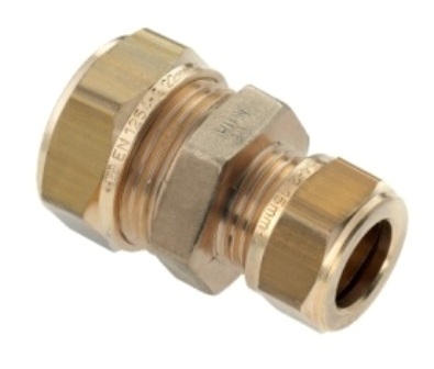 Verloopkoppeling recht 22 x 15 mm