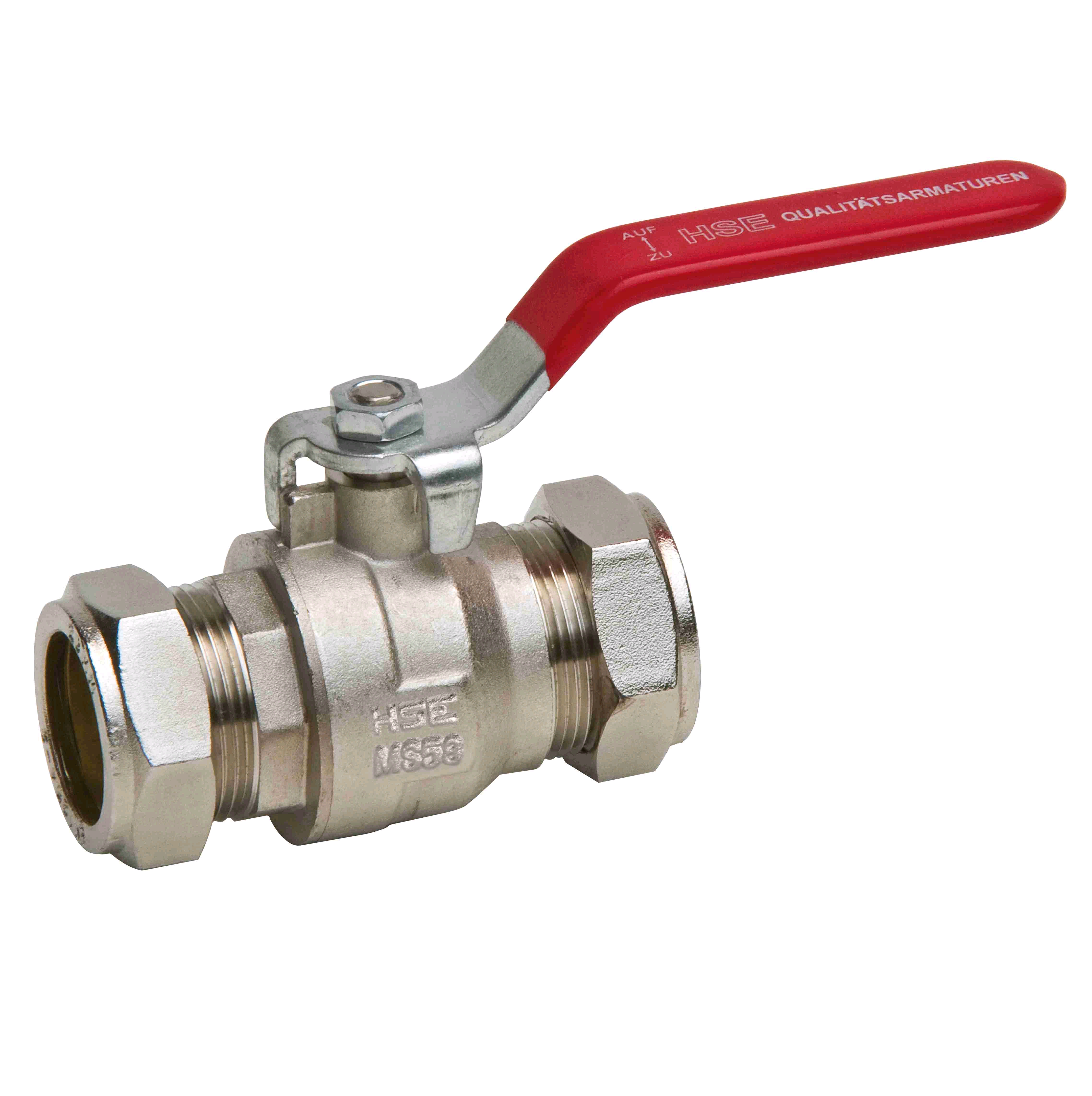 Knelkogelkraan messing, 15 x 15 mm