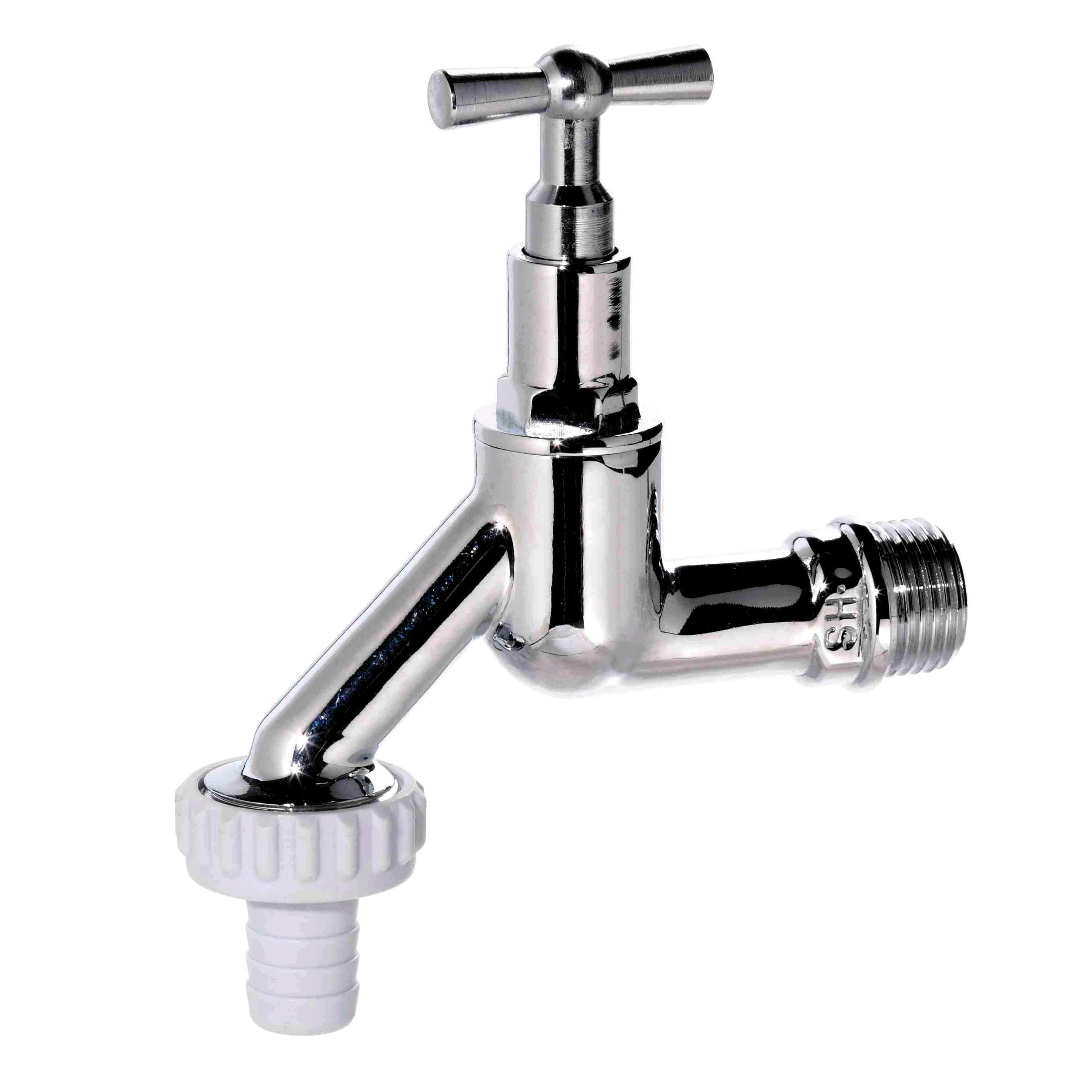 Slangwartelkraan 1/2" m. wartel 3/4" sl