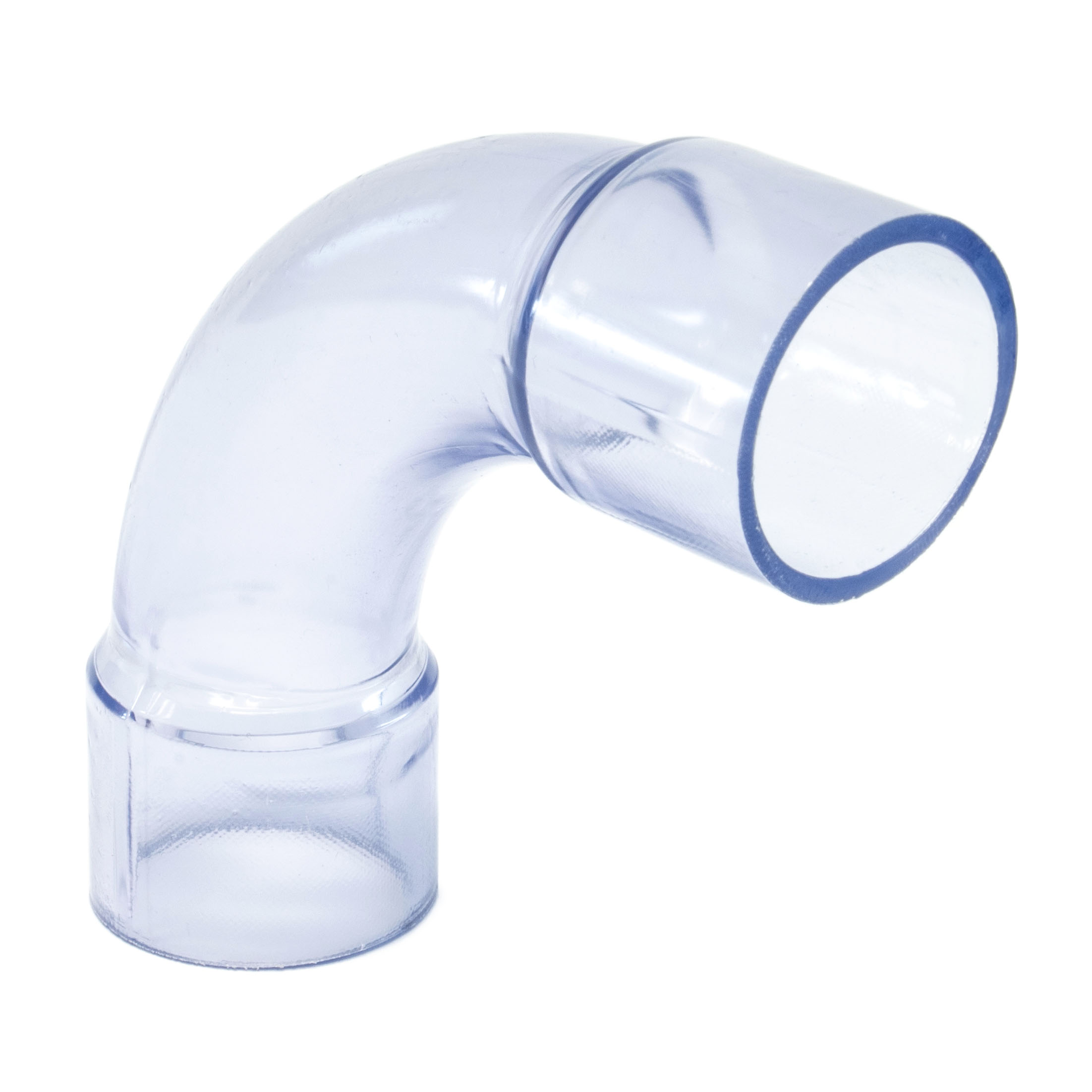Bocht PVC 90GR, 32 x 32 mm, MxM transp