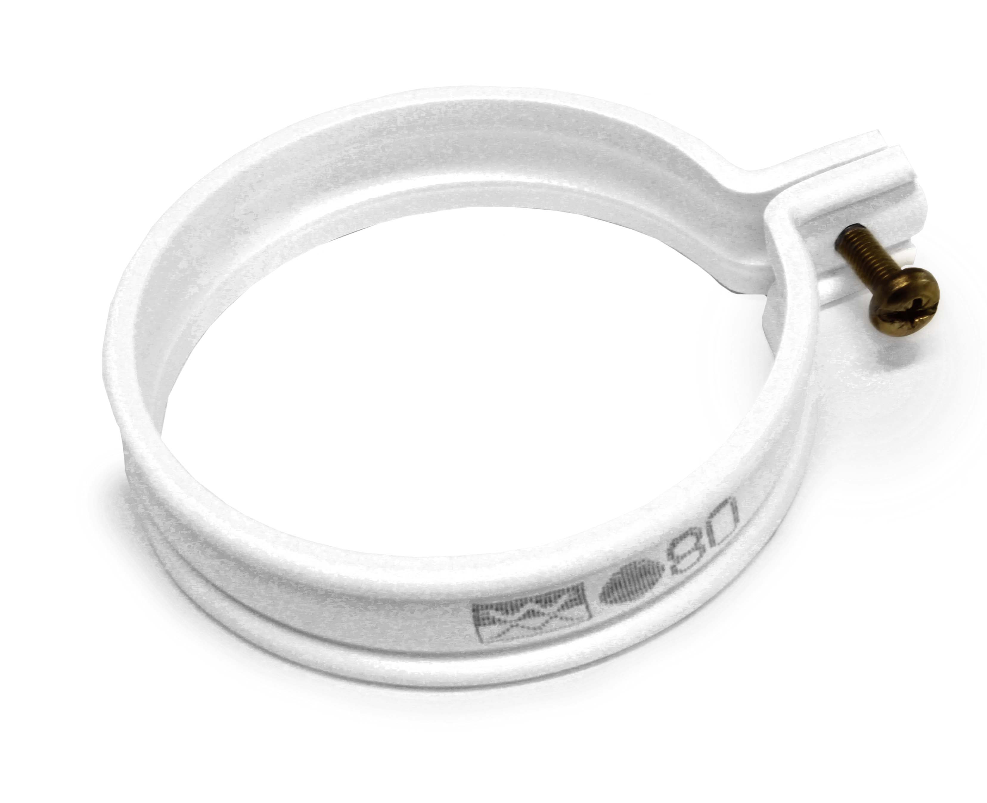 Pijpbeugel 130 PVC, 100 mm, wit