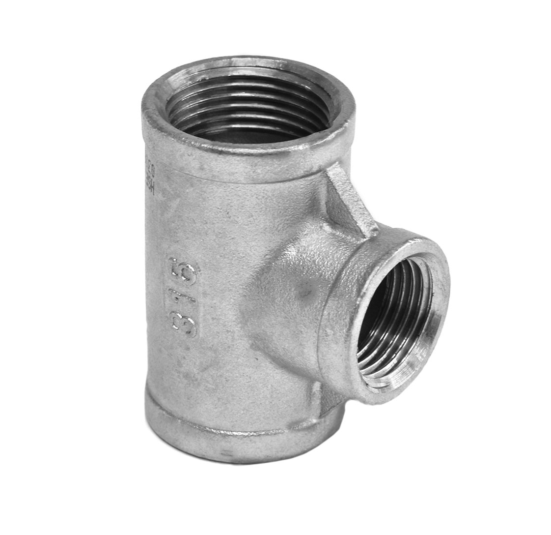 T-stuk verloop RVS Nr. 130, 90GR