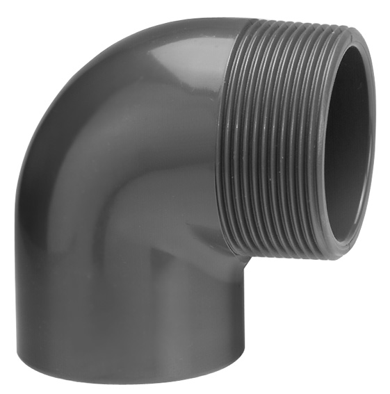 Knie PVC 90GR, 20 mm x 3/4 bu-dr, PN16