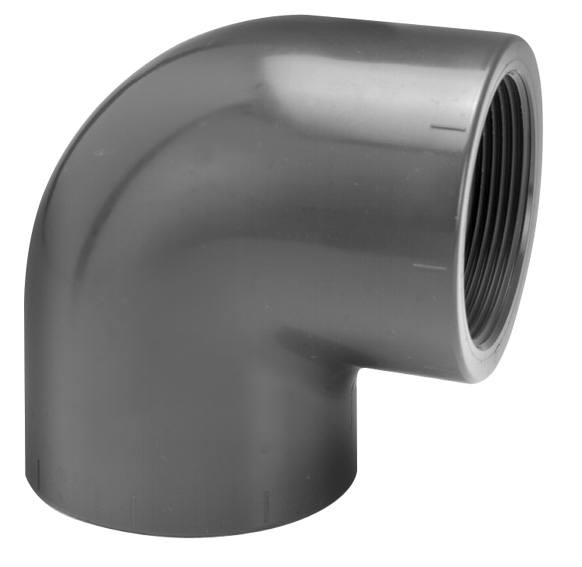 Knie PVC 90GR, 16 mm x 3/8 bi-dr. PN10