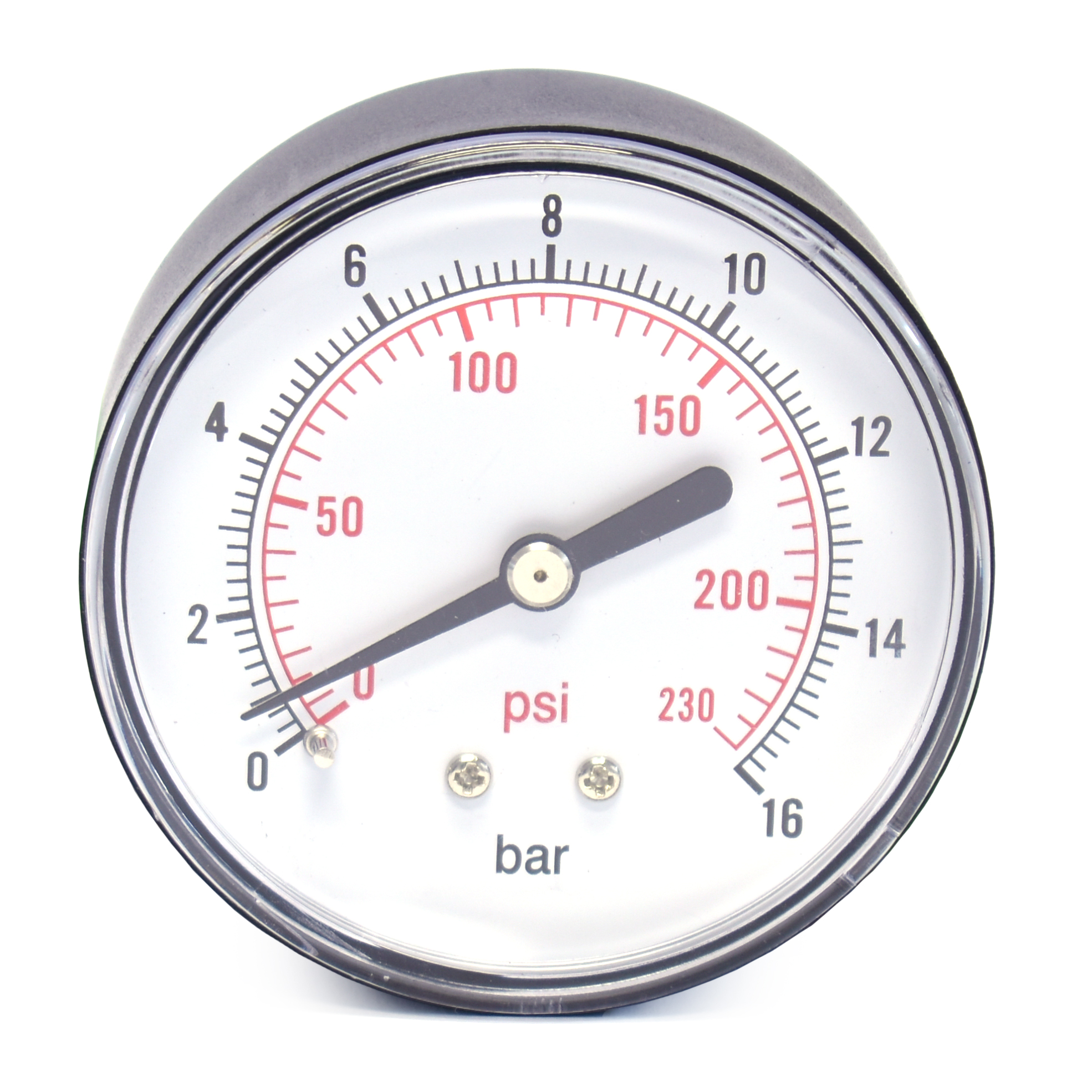 Manometer (droog) 1/4" acht.aansl. 0/4