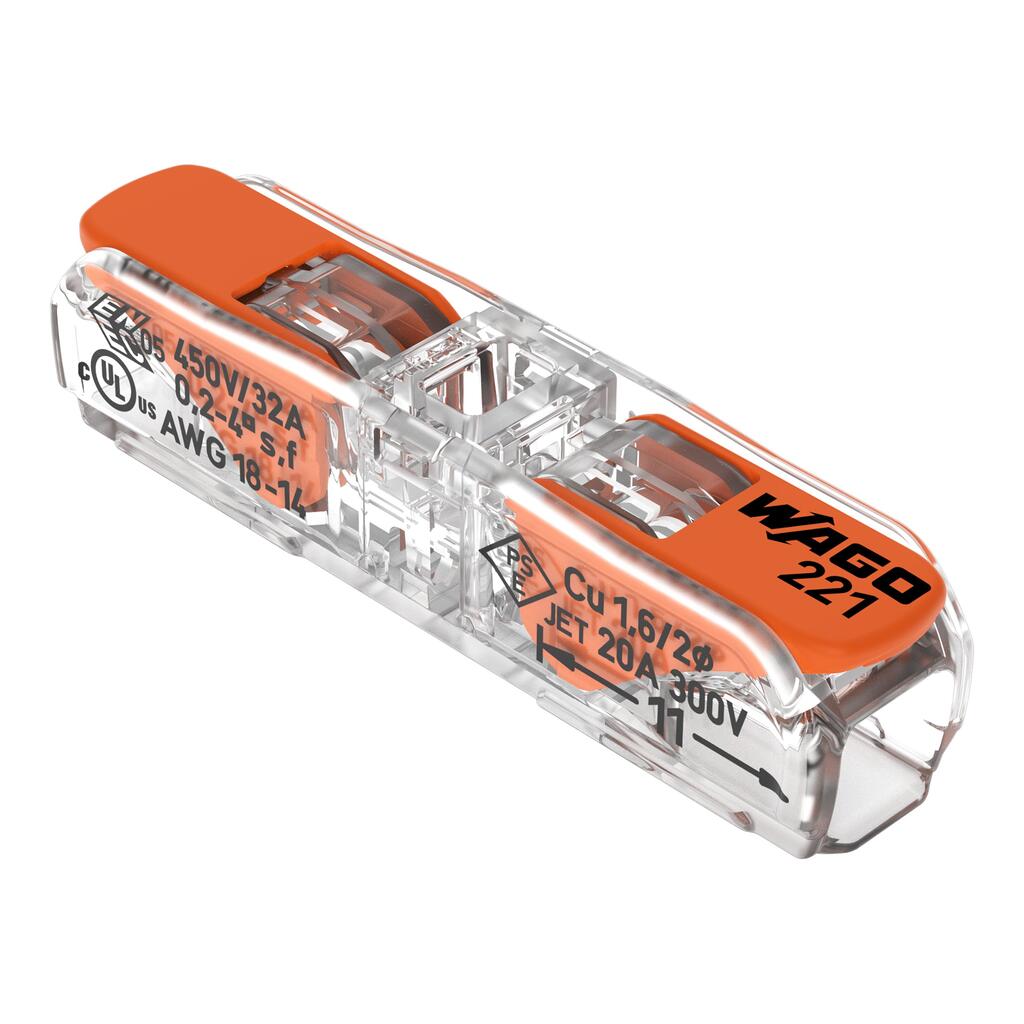Lasklem, 221-2411 doorvoerconnector