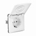 Wandcontactdoos inbouw deksel, 1-v, wit