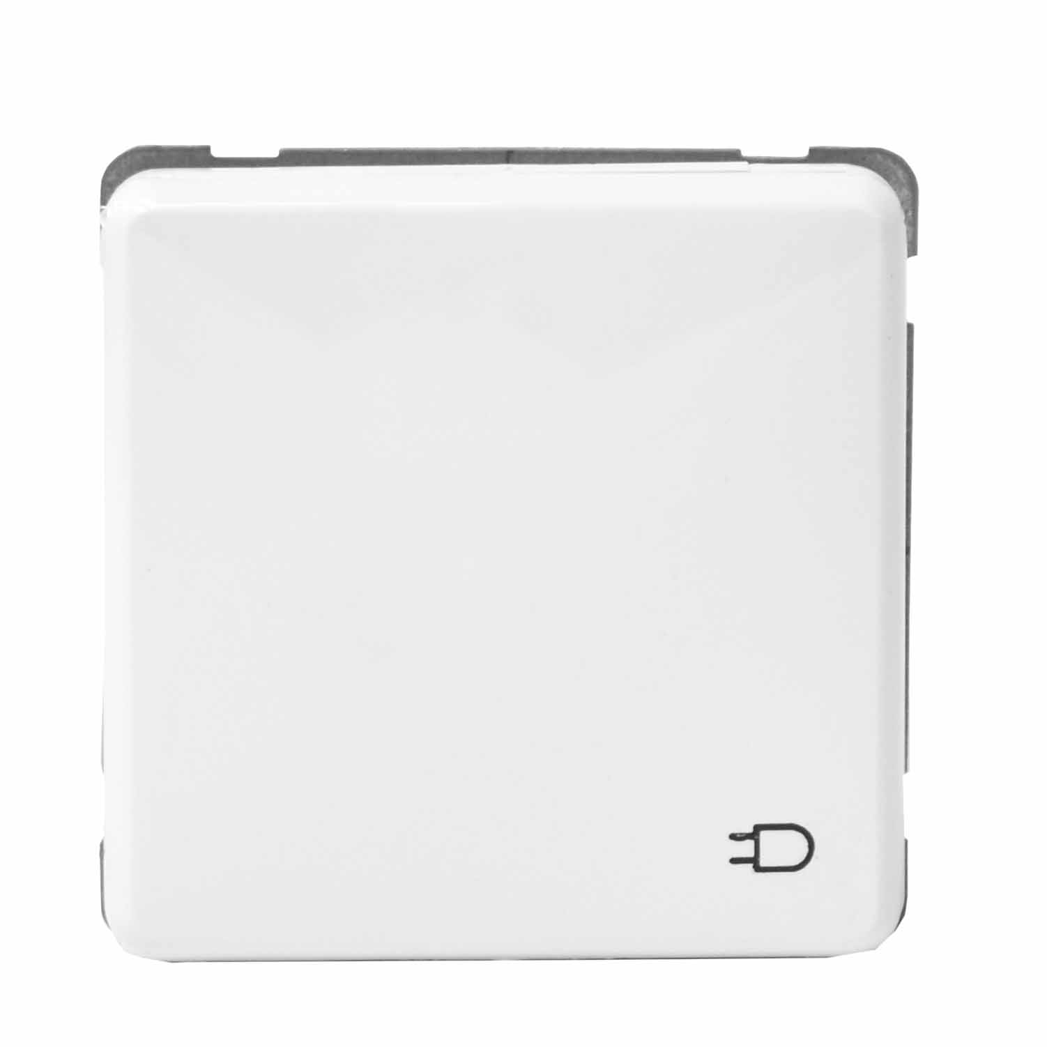 Wandcontactdoos inbouw deksel, 1-v, wit