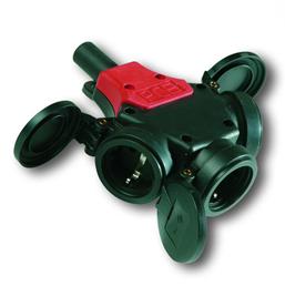 Koppelcontactstop drieweg 16A, 25V