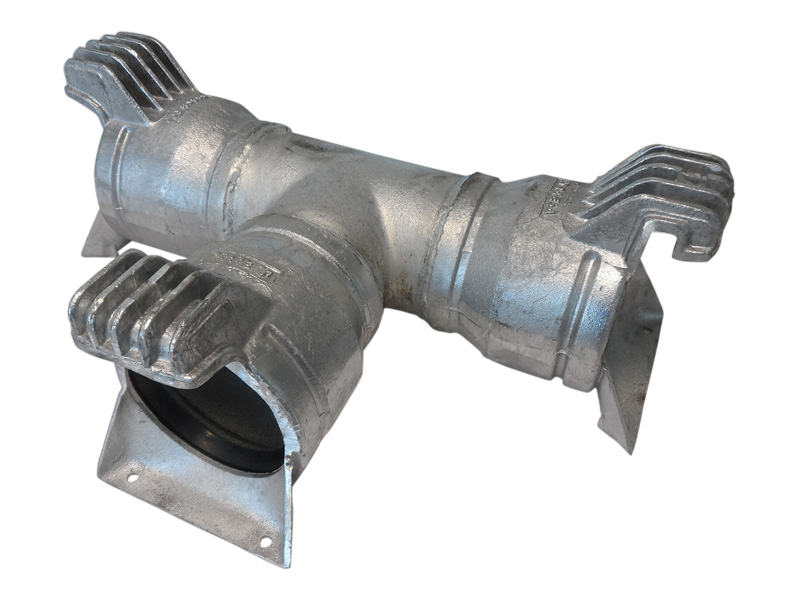 T-stuk aluminium 90GR, 76 mm, 3x M-deel