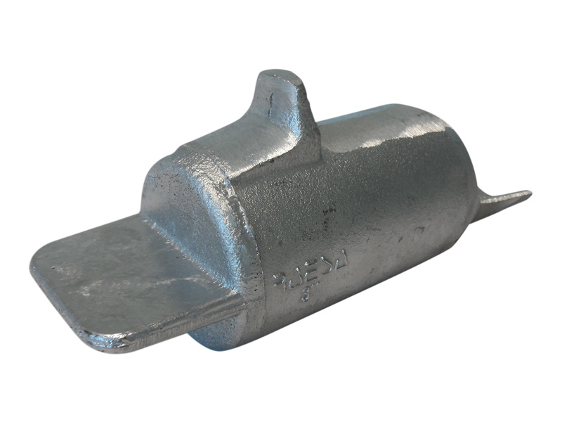 Eindstop aluminium 50 mm, V-deel