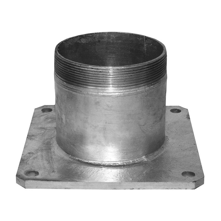 Stalen Flens met Buis Buitendraad 4"