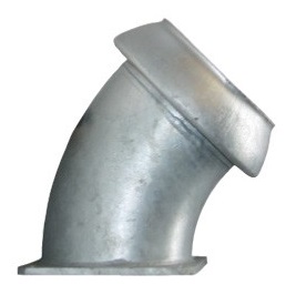 Bocht 4, 45GR flens x V-deel