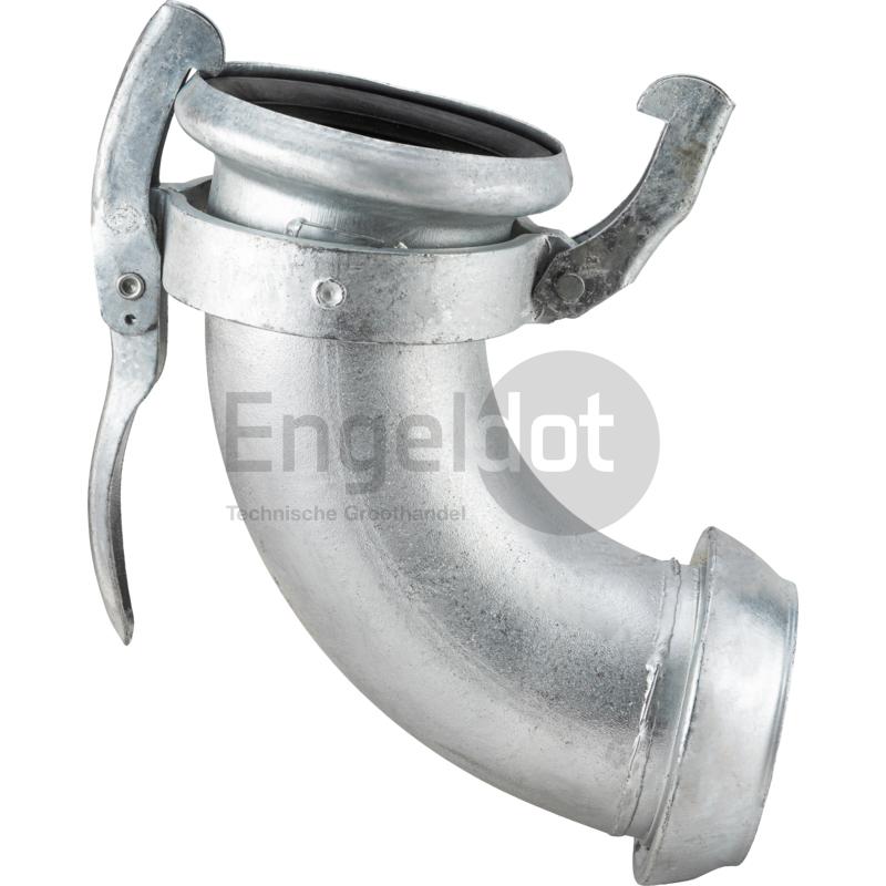 Bocht 90° M-deel 6" met V-deel 6", kort