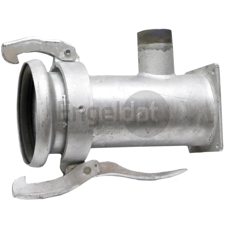 M-deel 6" met flens en 2 1/2" uitlaat