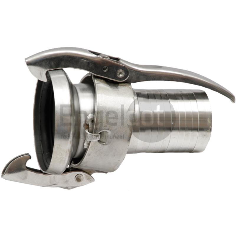 M-deel 4" met slangtule 4" RVS