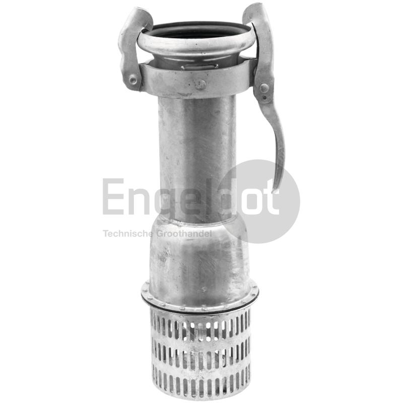 Zuigkorf met M-deel 4" met voetklep